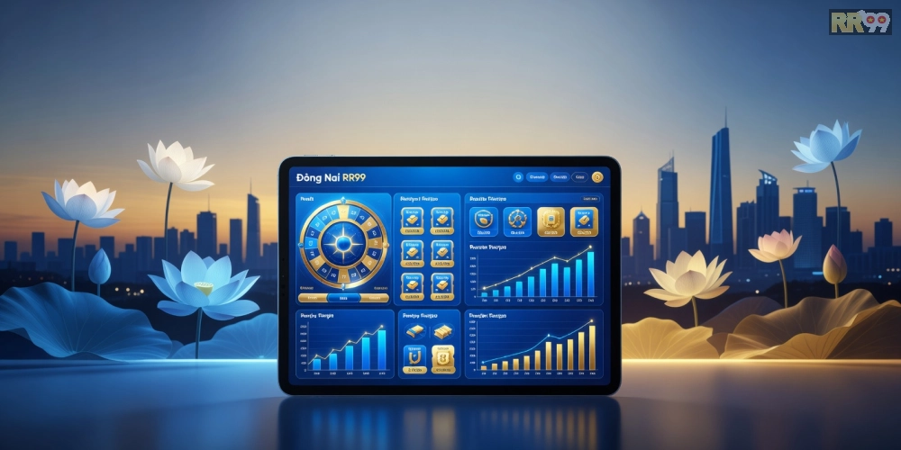 Hình minh họa khái niệm xổ số đồng nai rr99 với giao diện hiện đại và biểu tượng số học
