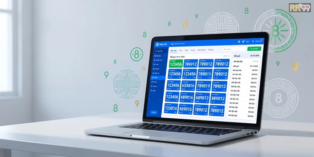 Hình minh họa khái niệm xổ số minh ngọc rr99 với giao diện trực tuyến hiện đại và minh bạch.