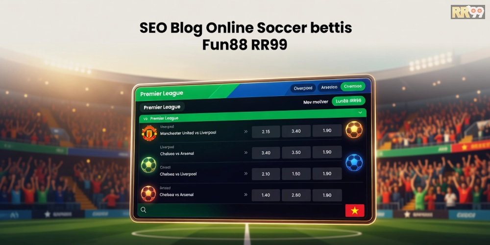 Minh họa giao diện cá cược bóng đá RR99 trên Fun88 với kèo hấp dẫn